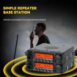 2Pack GMRS Mobile Radio 40W FM Transceiver 8 Repeater Channel Base Station+Cable