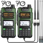 BAOFENG GM-15 Pro GMRS Handheld Radio 8W Long Range Walkie Talkie NOAA Weather