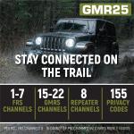 Rugged Radios GMRS 25 Watt Waterproof Mobile Radio SXS Jeep Communications FRS