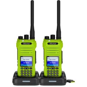 Ailunce HA1G GMRS 5W IP67 Rugged Walkie Tadlkie 256 Channels NOAA Green 2 Pack
