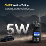 Ailunce HA1G Dual Band GMRS Handheld Radio NOAA Type-C Two Way Radio For Outdoor