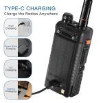 [2 PCS] Baofeng UV-5G Plus GMRS Radio, 5W, 2500mAh USB-C Battery, Frequency Copy