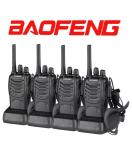 4 Pack Baofeng BF-88A Walkie Talkie 2 Two Way Radio Long Range Handheld FRS