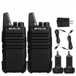 2Pack Retevis RT22 Walkie Talkies Two Way Radios Rechargeable for Church/School
