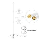TWAYRDIO 2meter/70cm VHF UHF Fiberglass Base Antenna - 144/430MHz 86.6inches Heavy Duty Dual Band Vertical Base Antenna 5.5/8.5dBi with SO239 Connector for Repeater Mobile Radio Transceiver