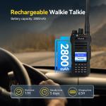Ailunce HA1G Dual Band GMRS Handheld Radio NOAA Type-C Two Way Radio For Outdoor