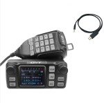 ANYSECU QYT KT-5000 VHF UHF Dual Band Car Vehicle Transceiver Mini Mobile Ham Radio Car Radio Station Radio with Separable Panel+ Programming Cable
