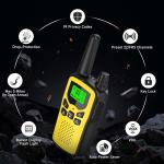 (4 PACK) Erelis Long Range Walkie Talkies with 22 FRS Channels Lamp VOX LCD