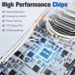 Long Range 100 Mile Walkie Talkie Two Way Radio Charge Headset Waterproof 4 PACK