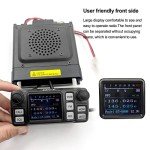 ANYSECU QYT KT-5000 VHF UHF Dual Band Car Vehicle Transceiver Mini Mobile Ham Radio Car Radio Station Radio with Separable Panel+ Programming Cable