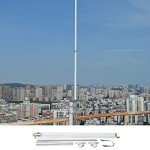 TWAYRDIO 2meter/70cm VHF UHF Fiberglass Base Antenna - 144/430MHz 86.6inches Heavy Duty Dual Band Vertical Base Antenna 5.5/8.5dBi with SO239 Connector for Repeater Mobile Radio Transceiver