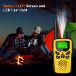 (4 PACK) Erelis Long Range Walkie Talkies with 22 FRS Channels Lamp VOX LCD