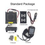 ANYSECU QYT KT-5000 VHF UHF Dual Band Car Vehicle Transceiver Mini Mobile Ham Radio Car Radio Station Radio with Separable Panel+ Programming Cable