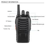 2 x Baofeng BF-88A Walkie Talkie Two Way Radio 16CH 462MHz 467MHz FRS Frequency