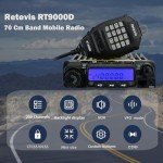 Retevis RT9000D Mobile Radio, High Power Amateur Radio, Chirp, Emergency Alarm, Custom Keys, Long Range Mini Mobile Two Way Radio, 70cm Ham Radio Transceiver for Truck RV(1 Pack)