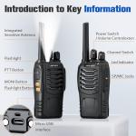 2Pack RT22 Walkie Talkie Long Range FRS Rechargeable VOX Portable Two Way Radio