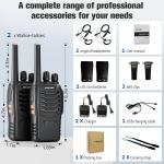 2Pack RT22 Walkie Talkie Long Range FRS Rechargeable VOX Portable Two Way Radio