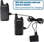 2Pack Retevis RT22 Walkie Talkies Two Way Radios Rechargeable for Church/School