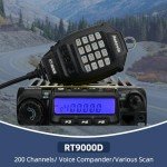 Retevis RT9000D Mobile Radio, High Power Amateur Radio, Chirp, Emergency Alarm, Custom Keys, Long Range Mini Mobile Two Way Radio, 70cm Ham Radio Transceiver for Truck RV(1 Pack)