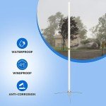 Retevis GMRS Base Antenna(1 Pack) Bundle with Coaxial Cable(1 Pack),462-467MHz, High Gain Fiberglass Base Antenna,for RT97 Two Way Radio Base Station Repeater Mobile Radio Transceiver