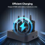 Retevis RT68B (3rd GenRT68) Walkie Talkies with Earpiece - 16 Channels, 30H Battery, FRS Two-Way Radios, 6-Way Charger, VOX, Long Range, Rugged & Water Resistant,for Adults, School, Church(6 Pack)