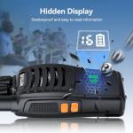 Retevis H-777H Walkie Talkies with Earpiece,2 Way Radio Long Range, Hidden Screen,USB-C Charging,Emergency Alarm,Portable FRS Two-way Radios with Base Station for Consumer Services Healthcare(10 Pack)