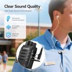 Retevis RT21 Walkie Talkies for Adults, 2 Way Radios Walkie Talkies Long Range, Portable FRS Two Way Radios with Earpiece, Handfree, for Government Education Churches Dealers(10 Pack)
