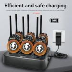 Retevis H-777S Walkie Talkies Long Range,Heavy Duty Portable FRS Two-Way Radios, Hands Free,Safe Call,Rugged Commercial 2 Way Radios with Gang Charger,for Warehouse, Churches,Jobsite(6 Pack)