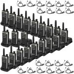 Retevis RB66 Walkie Talkie 1 Hour Fast Charging,Portable FRS Two-Way Radios with Earpiece,USB-C Charging,Flashlight,Fluorescent Design,Business 2 Way Radio for Catering Healthcare School(20 Pack)