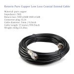 Retevis GMRS Base Antenna(1 Pack) Bundle with Coaxial Cable(1 Pack),462-467MHz, High Gain Fiberglass Base Antenna,for RT97 Two Way Radio Base Station Repeater Mobile Radio Transceiver