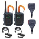 Rocky Talkie Mountain Radio with Waterproof Handmic, Long Range Walkie Talkie, FRS Handheld Radio, 4 Day Battery Life, Max Durability, 2 Pack