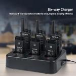 Retevis RT68H Walkie Talkies for Adults Long Range,Portable FRS Two-Way Radios Rechargeable,Intuitive,Channel Power Display, with 6 Way Multi Charger,Hands Free Walkie Talkies with Earpiece (6 Pack)