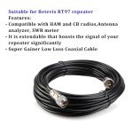 Retevis GMRS Base Antenna(1 Pack) Bundle with Coaxial Cable(1 Pack),462-467MHz, High Gain Fiberglass Base Antenna,for RT97 Two Way Radio Base Station Repeater Mobile Radio Transceiver