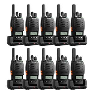 Retevis H777D Walkie Talkies Long Range with LCD Screen, USB -C Charging, Portable FRS Two Way Radios for Adults, Handsfree, Durable Walkie Talkie for Restaurant Retail Warehouse School(10 Pack)