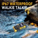 KETELESE T4 Waterproof Radios Walkie Talkies 6 Pack, IP67 FRS Two Way Radio with Headsets and Charging Base, NOAA Weather Alert,PTT,Group,VOX