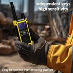 KETELESE T3F IP67 Waterproof Walkie Talkies, Rugged Two Way Radio with Earpiece, Triple Proof, Three Charging Options, FRS 2 Way Radio, NOAA, VOX (6 Pack), Black/Yellow
