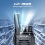 Retevis H-777H Walkie Talkies with Earpiece,2 Way Radio Long Range, Hidden Screen,USB-C Charging,Emergency Alarm,Portable FRS Two-way Radios with Base Station for Consumer Services Healthcare(10 Pack)