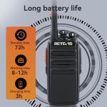 Retevis H-777S Walkie Talkies Long Range,Heavy Duty Portable FRS Two-Way Radios, Hands Free,Safe Call,Rugged Commercial 2 Way Radios with Gang Charger,for Warehouse, Churches,Jobsite(6 Pack)
