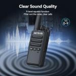 Retevis RT68B (3rd GenRT68) Walkie Talkies with Earpiece - 16 Channels, 30H Battery, FRS Two-Way Radios, 6-Way Charger, VOX, Long Range, Rugged & Water Resistant,for Adults, School, Church(6 Pack)