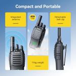Retevis H-777H Walkie Talkies with Earpiece,2 Way Radio Long Range, Hidden Screen,USB-C Charging,Emergency Alarm,Portable FRS Two-way Radios with Base Station for Consumer Services Healthcare(10 Pack)