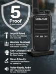 Midland BR10 Heavy-Duty Business Walkie Talkies – 2-Watt Long Range Two-Way Radios, FRS License-Free, Rechargeable Battery, Portable Handhelds for Job Sites & Manufacturing (6-Pack)