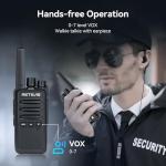 Retevis RT68B (3rd GenRT68) Walkie Talkies with Earpiece - 16 Channels, 30H Battery, FRS Two-Way Radios, 6-Way Charger, VOX, Long Range, Rugged & Water Resistant,for Adults, School, Church(6 Pack)