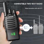 Retevis H-777H Walkie Talkies, Shatterproof Hidden Screen, Channel Display, Portable FRS, LED Flashlight, USB-C Charging, Emergency Alarm, VOX Handsfree, Compact(10 Pack)