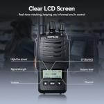Retevis H777D Long Range Walkie Talkies with Earpiece, LCD Screen, Portable FRS Two-Way Radios, USB-C, 6 Way Gang Charger, Handheld Walkie Talkie for Hotel Church Retail(6 Pack)