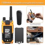 KETELESE T4 Waterproof Radios Walkie Talkies 6 Pack, IP67 FRS Two Way Radio with Headsets and Charging Base, NOAA Weather Alert,PTT,Group,VOX