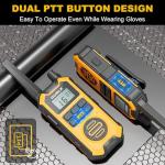 DURLK Walkie Talkies for Adults Long Range - Waterproof 4 Pack Rechargeable Heavy Duty FRS Two Way Radio with NOAA Weather Alert, 2500mAh, 22 Channels 121 CTCSS, Dual PTT & Dual Charging (Type-C/Dock)