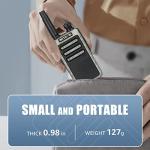 Retevis RB66 Walkie Talkie 1 Hour Fast Charging,Portable FRS Two-Way Radios with Earpiece,USB-C Charging,Flashlight,Fluorescent Design,Business 2 Way Radio for Catering Healthcare School(20 Pack)