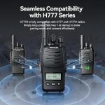 Retevis H777D Long Range Walkie Talkies with Earpiece, LCD Screen, Portable FRS Two-Way Radios, USB-C, 6 Way Gang Charger, Handheld Walkie Talkie for Hotel Church Retail(6 Pack)