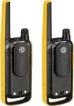 Motorola Solutions, Portable FRS, T470, Talkabout, Two-Way Radios, Emergency Preparedness, Rechargeable, 22 Channel, 35 Mile, Black W/Yellow, 12 Pack