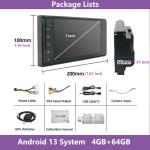 TOKANI 7-inch Touchscreen Car Radio Stereo with Wireless Carplay& Android Auto, Designed for Scion FR-S (2013-2016), tC (2005-2016), xB (2004-2015) and xD (2008-2014), Android 13 System, 4GB + 64GB